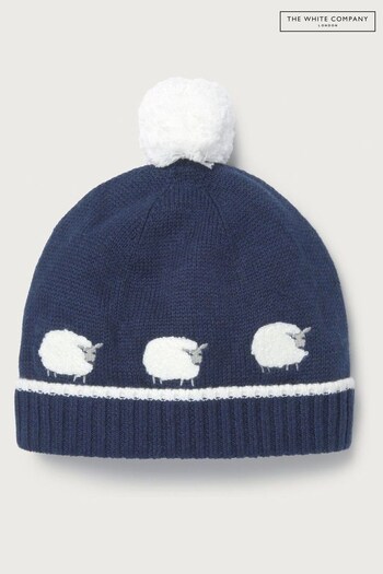 The White Company Blue Fluffy Sheep Hat (C23907) | £18