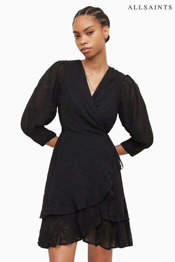 AllSaints Ari Ossia Black Dress (C24003) | £199