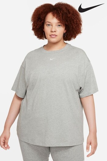 Nike Grey Curve Oversized Essential T-Shirt (C24024) | £38