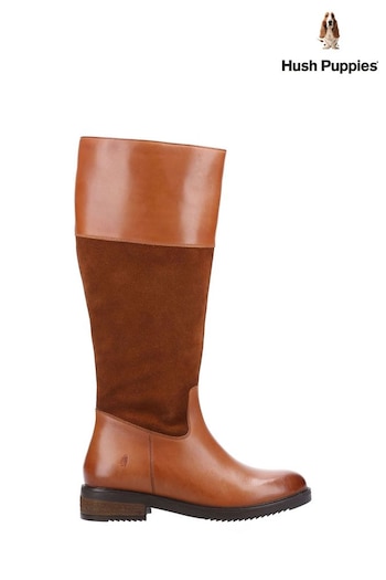 Hush Puppies Brown Kitty Boots (C24041) | £120
