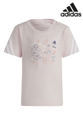 adidas Pink Little Kids Disney Moana T-Shirt (C24155) | £23