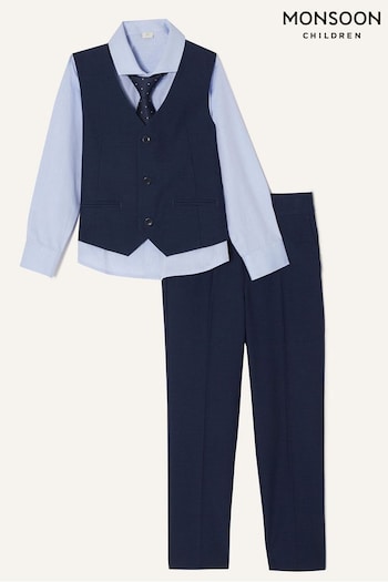 Monsoon Blue Adam Four-Piece Suit (C24265) | £65 - £80