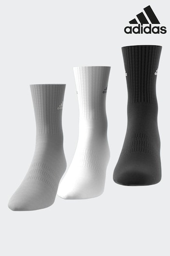 adidas near White Cushioned Crew Socks 3 Pairs (C24333) | £12