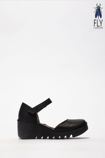 Fly London Black Biso Wedge Shoes walking (C24394) | £100