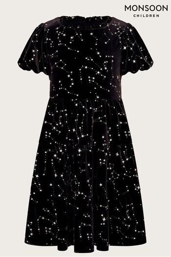 Monsoon Cosmic Print Velvet Dress (C24554) | £42 - £46