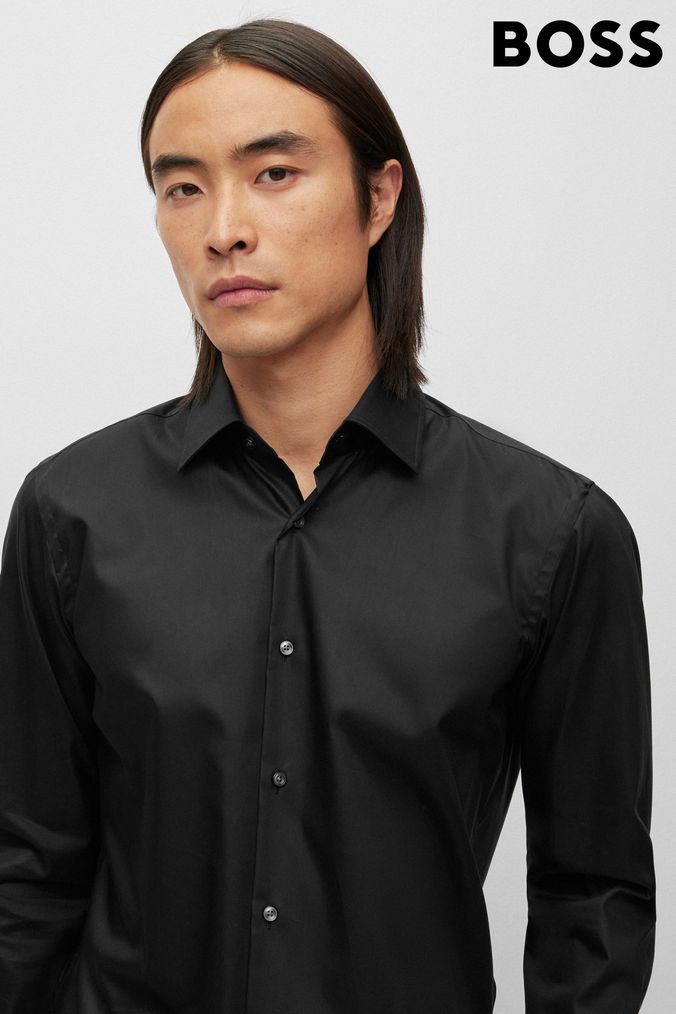 Hugo boss black deals shirt regular fit