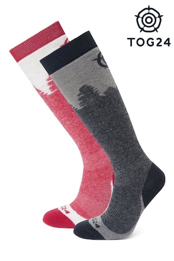 Tog 24 Womens Blue Aprica Ski Socks 2 Packs (C24641) | £32