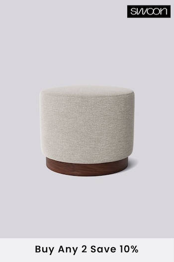 Swoon Houseweave Natural Chalk Penfold Small Ottoman (C24679) | £190