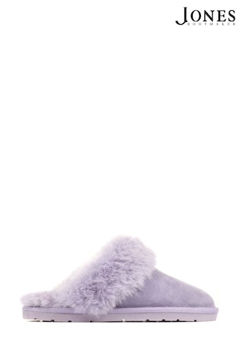 Jones Bootmaker Purple Sheepskin Mule Slippers (C24731) | £49