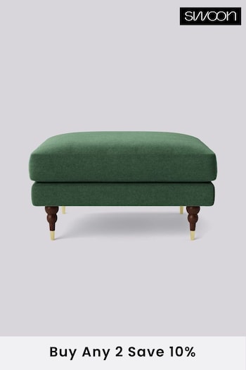 Swoon Smart Wool Hunter Green Charlbury Ottoman (C24735) | £469