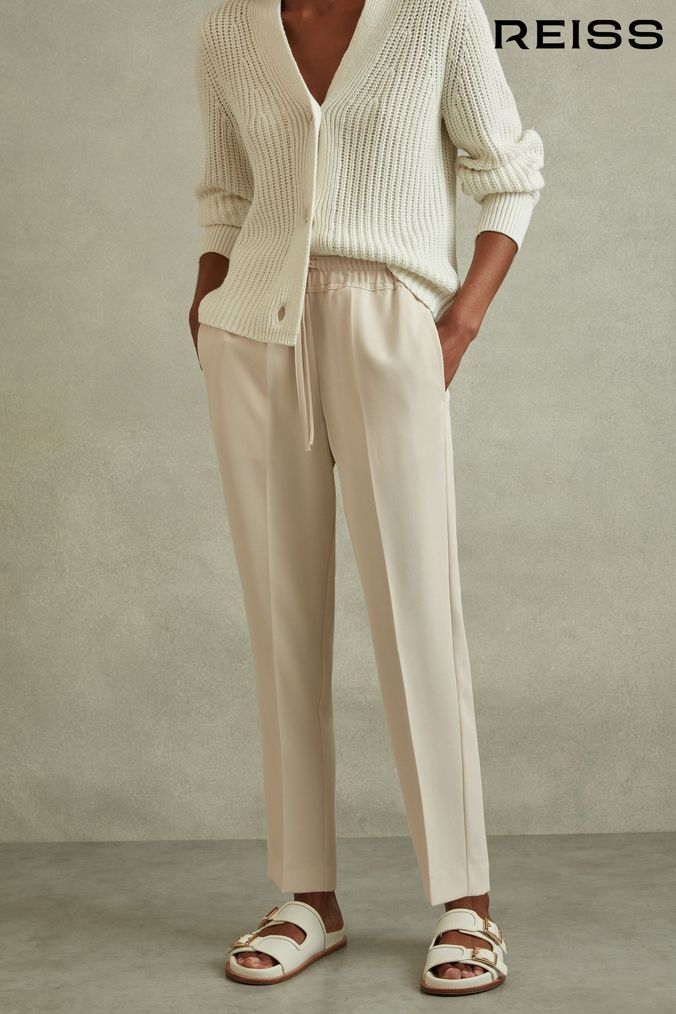 Buy Women s Cream Casual Trousers Online Next UK