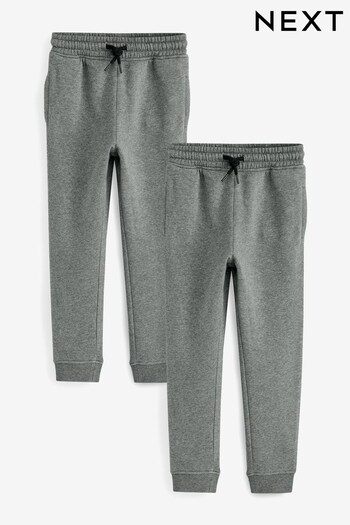 Charcoal Grey Slim Fit Joggers 2 Pack (3-16yrs) (C25030) | £18 - £28