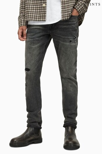 AllSaints Black Rex Damaged Jeans (C25062) | £99