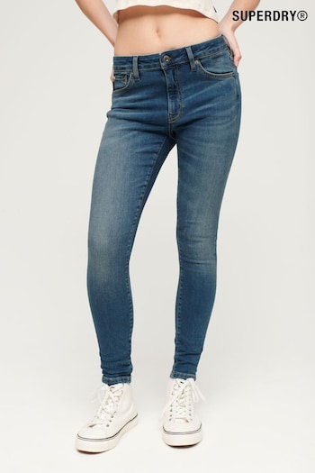 Superdry Dark Blue Organic Cotton Vintage Low Rise Slim Flare Jeans (C25067) | £65