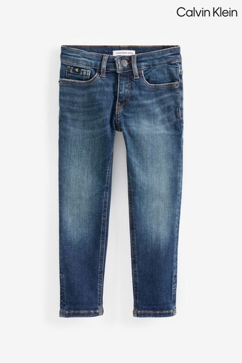 Calvin lace Klein Boys Blue Slim Denim Jeans (C25172) | £32