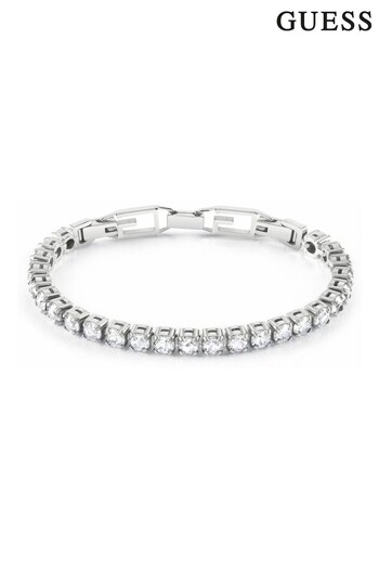Guess jet Jewellery Ladies Gold Tone Tennis Bracelet (C25526) | £69