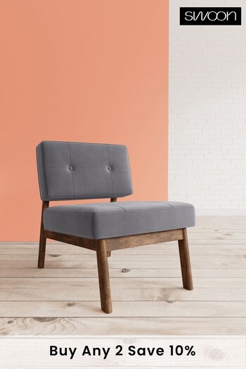 Swoon Easy Velvet Granite Grey Aron Chair (C25677) | £629