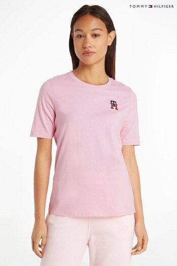 Tommy Hilfiger Pink Monogram T-Shirt (C25827) | £25