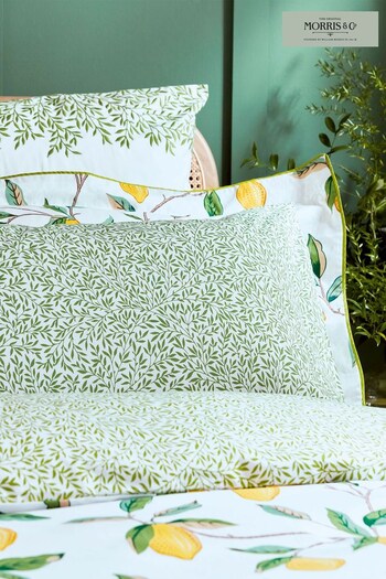 Morris & Co Set of 2 Green Lemon Tree Pillowcases (C25914) | £40