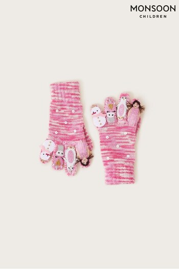 Monsoon Pink Winter Fairy Novelty Gloves (C25981) | £13