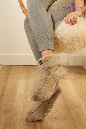 Warmies Natural Fully Heatable Luxury Slipper Boots (C26006) | £30