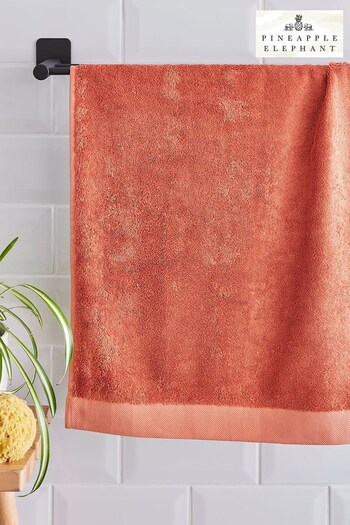 Pineapple Elephant Orange Bamboo Combed Cotton Blend Towel (C26067) | £12 - £20