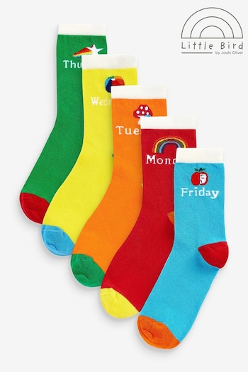 Little Bird by Jools Oliver Rainbow Bright Socks 5 Pack (C26075) | £9 - £11