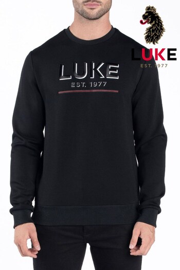 Luke 1977 Dimensions Jet Black Sweatshirt (C26512) | £85