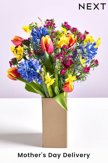 Bright Fresh Flower Letterbox Bouquet with Vase (C26589) | £28