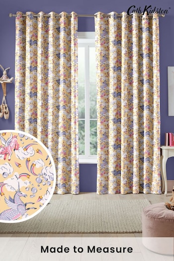 Cath Kidston Yellow Kids Unicorn Made To Measure Curtains (C26748) | £82