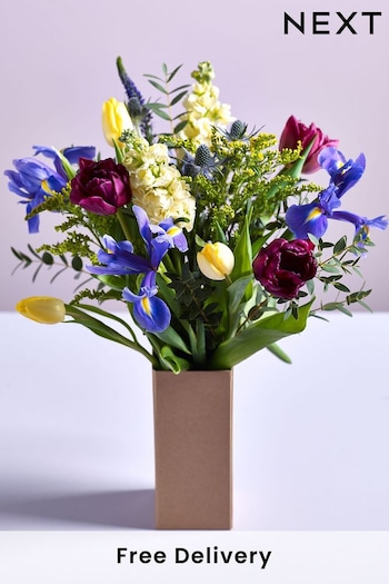 Pastel Fresh Flower Letterbox Bouquet with Vase (C26881) | £28