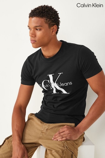 Calvin calzoncillos Klein Black Logo Slim T-Shirt (C26920) | £45
