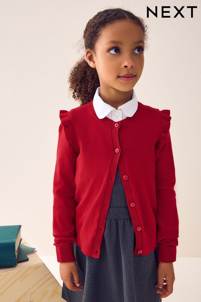 Girls red on sale school cardigans
