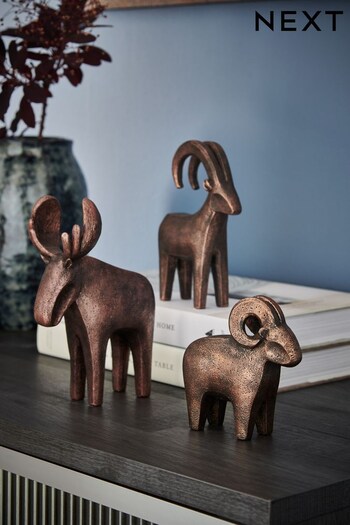 Set of 3 Bronze Alpine Animal Ornaments (C27008) | £30