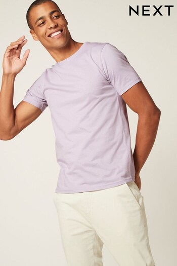 Lilac Purple Slim Essential Crew Neck T-Shirt (C27284) | £8.50