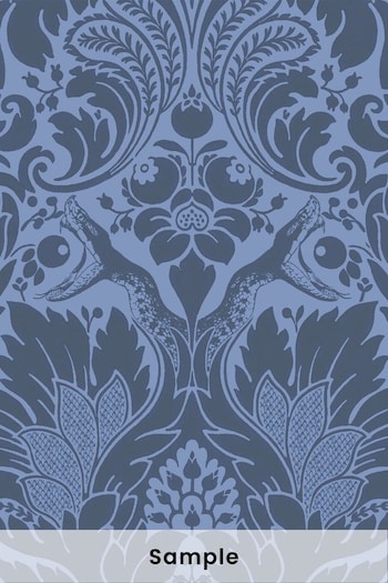 Woodchip & Magnolia Blue Fearless Sample Wallpaper (C27554) | £2