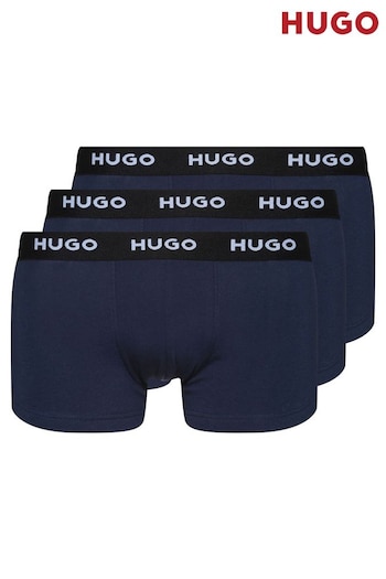 HUGO Stretch-Cotton Trunks 3 Pack With Logo Waistbands (C27665) | £39