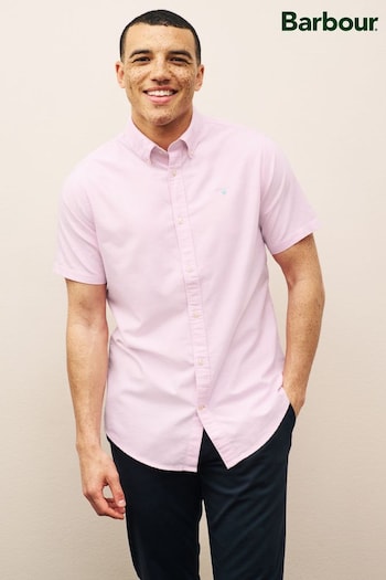 Barbour® Pink Oxtown Classic Short Sleeve Oxford Cotton Shirt (C27720) | £60