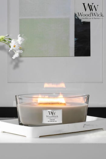 Woodwick Brown Ellipse Fireside Candle (C27736) | £35