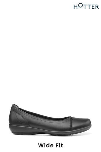 Hotter Black Hotter Robyn II Slip-On Wide Fit Shoes Myller (C27772) | £89