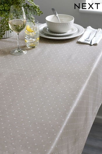 Natural Spot Wipe Clean Table Cloth (C27787) | £24 - £34