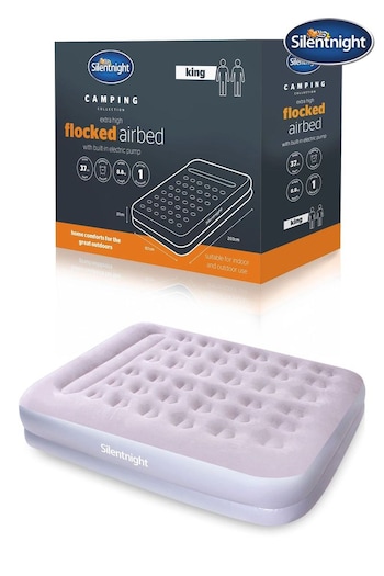 Silentnight Grey Camping Collection Flock Electric Pump Airbed (C27861) | £75