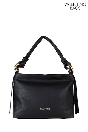 Valentino Bags Black Ring Recycled Hobo Bag (C27900) | £149