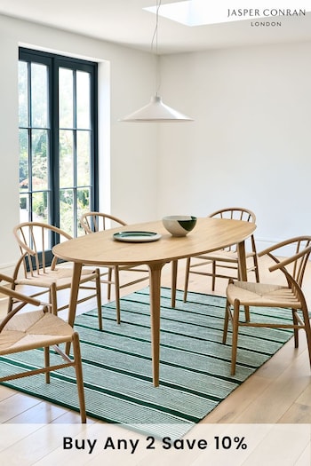 Jasper Conran London Brown Oval 4 to 6 Seater Bray Oak Dining Table (C27920) | £749