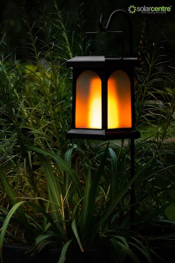 SolarCentre Black TrueFlame USB Solar Crook Lantern Light (C27986) | £20