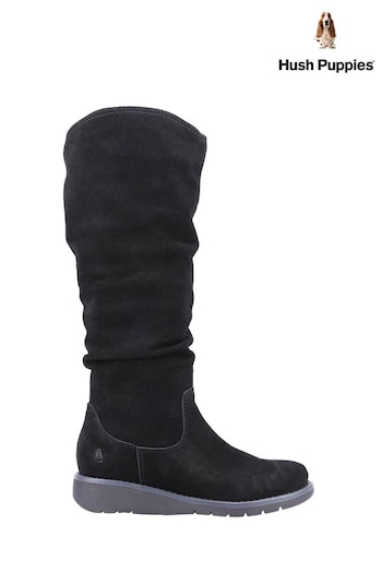 Hush Puppies Lucinda Black Boots (C28032) | £110