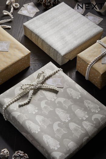 Set of 3 Gonks Luxury Craft Christmas Wrapping Paper and Accessories (C28116) | £8.50