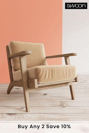 Swoon Easy Velvet Natural Biscuit Karla Chair (C28178) | £869