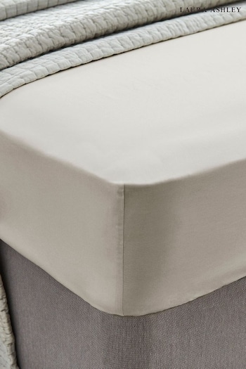 Laura Ashley Natural 400 Thread Count Cotton Fitted Sheet (C28197) | £30 - £45
