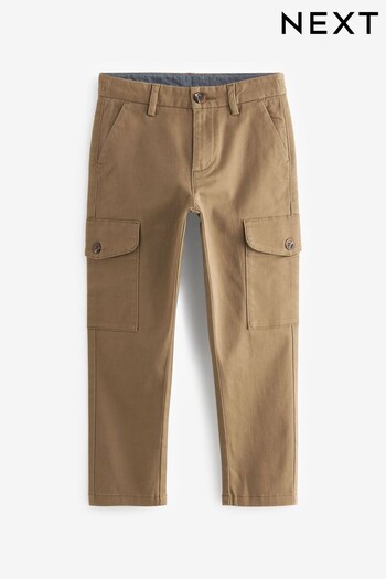 Tan Brown Chino Cargo Trousers (3-16yrs) (C28204) | £14 - £19